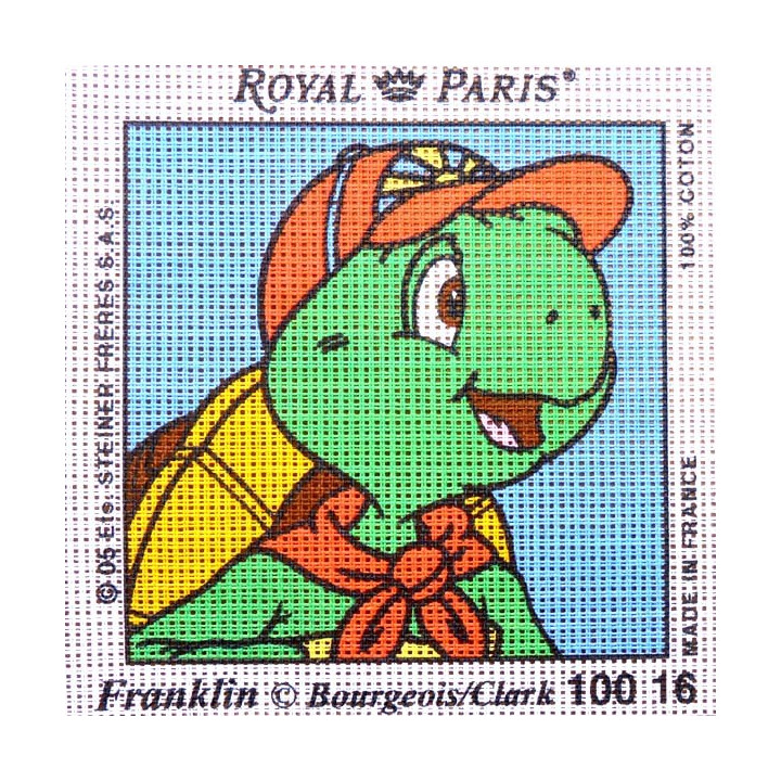 Canevas à broder ENFANT 15 x 15 cm marque ROYAL PARIS FRANKLIN fabrication française
