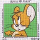 Canevas à broder ENFANT 15 x 15 cm marque ROYAL PARIS TOM ET JERRY fabrication française