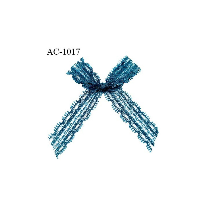 Noeud lingerie dentelle haut de gamme couleur bleu vert (fleur de lagune) prix à la pièce