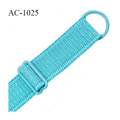 Bretelle 20 mm lingerie SG couleur turquoise horizon largeur 20 mm longueur 30 cm très haut de gamme prix à la pièce