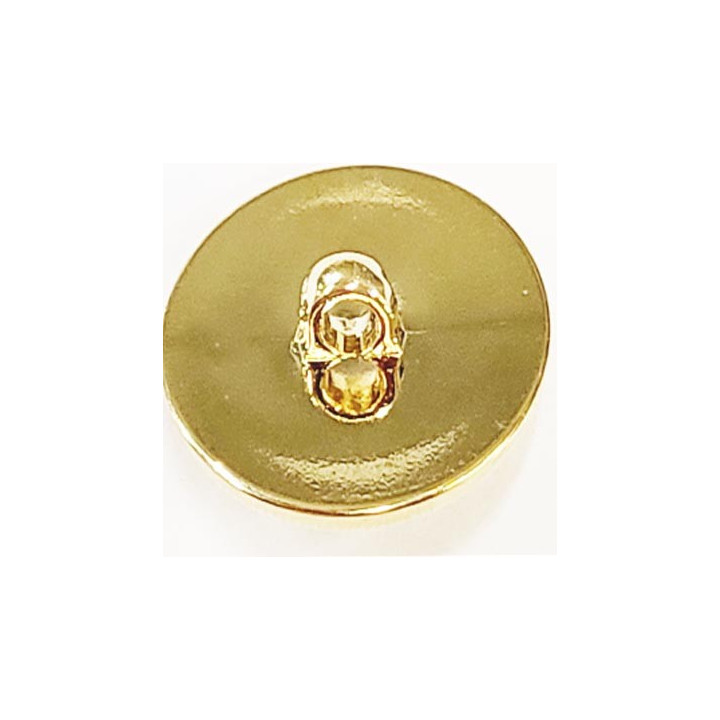 Bouton 27 mm pvc forme de pointe diamant brillant doré accroche un anneau diamètre 27 millimètres