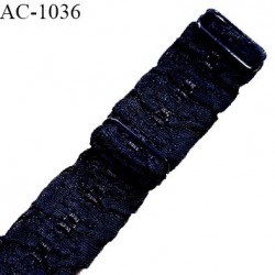 Bretelle lingerie SG 20 mm très haut de gamme couleur bleu marine avec 2 barrettes largeur 20 mm longueur 32 cm prix à l'unité