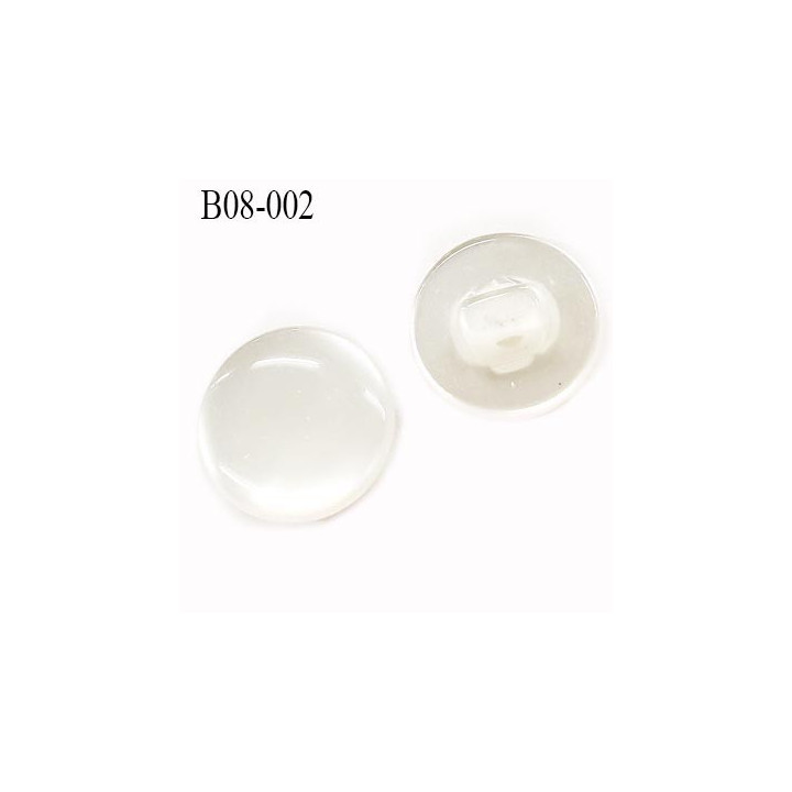 Bouton 8 mm couleur cristal brillant nacre ivoire clair accroche au dos avec un anneau prix à la pièce