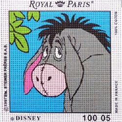 Canevas à broder ENFANT 15 x 15 cm marque ROYAL PARIS thème WINNIE L'OURSON BOURRICOT fabrication française