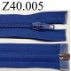 fermeture éclair longueur 40 cm couleur bleu séparable zip nylon largeur 3.2 cm largeur du zip 5 mm