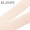 Elastique 24 mm bretelle et lingerie couleur champagne rosé fabriqué en France pour une grande marque prix au mètre