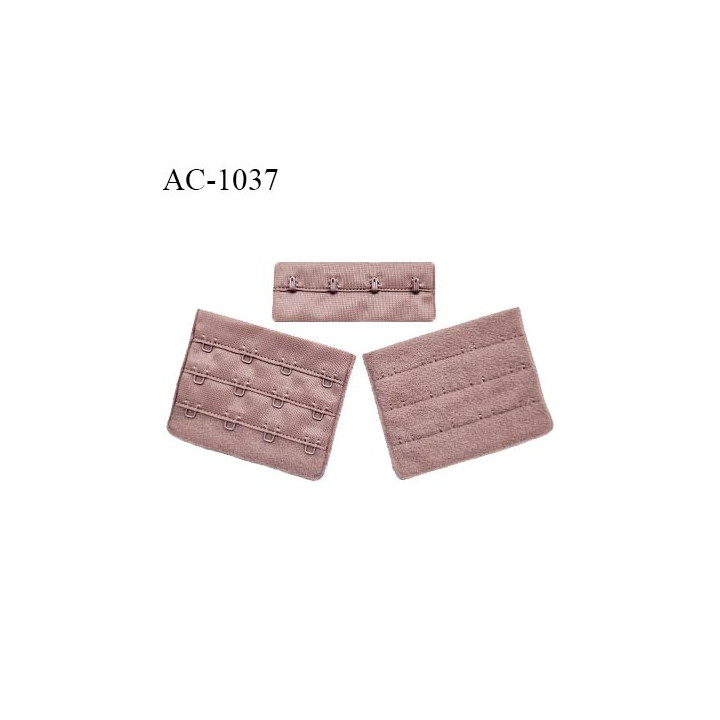 Agrafe 76 mm attache SG haut de gamme couleur bois de rose 3 rangées 4 crochets largeur 76 mm hauteur 57 mm prix à l'unité