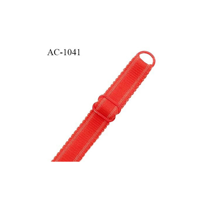 Bretelle 18 mm lingerie SG haut de gamme couleur rouge garance largeur 18 mm longueur 32 cm prix à la pièce
