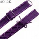 Bretelle lingerie SG 18 mm très haut de gamme couleur chianti aubergine laçage queue de souris longueur 37 cm prix à l'unité