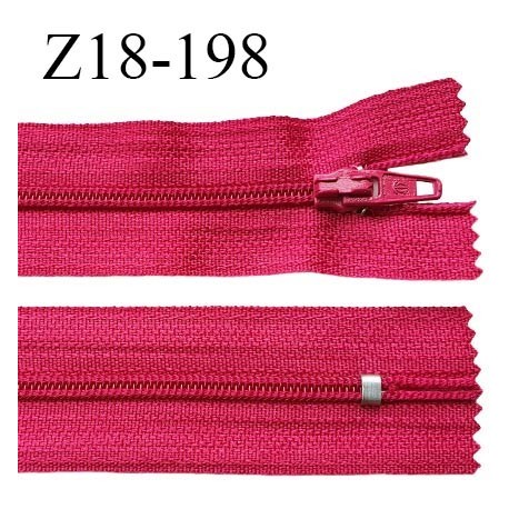 Fermeture zip 18 cm non séparable couleur rose largeur 2.7 cm zip nylon longueur 18 cm prix à l'unité