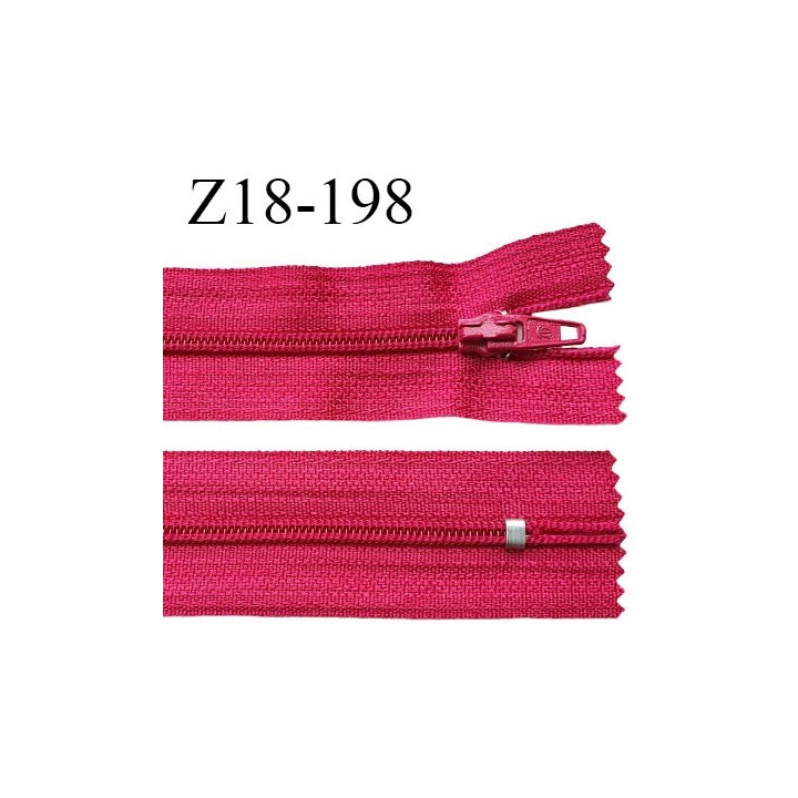 Fermeture zip 18 cm non séparable couleur rose largeur 2.7 cm zip nylon longueur 18 cm prix à l'unité