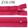 Fermeture zip 18 cm non séparable couleur rose largeur 2.7 cm zip nylon longueur 18 cm prix à l'unité