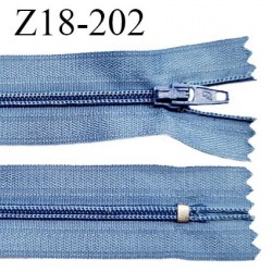 Fermeture zip 18 cm non séparable couleur bleu largeur 2.7 cm zip nylon longueur 18 cm prix à l'unité