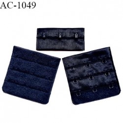 Agrafe 57 mm attache SG haut de gamme couleur bleu marine 3 rangées 3 crochets hauteur 55 mm fabriqué en France prix à l'unité