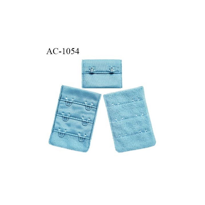 Agrafe 38 mm attache SG haut de gamme couleur bleu polaire 3 rangées 2 crochets fabriqué en France prix à l'unité