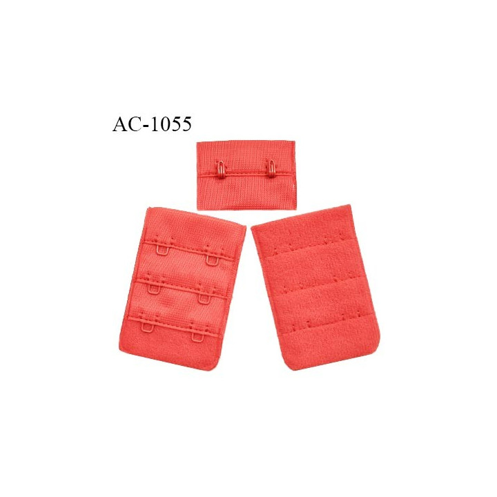Agrafe 38 mm attache SG haut de gamme couleur rouge garance 3 rangées 2 crochets fabriqué en France prix à l'unité