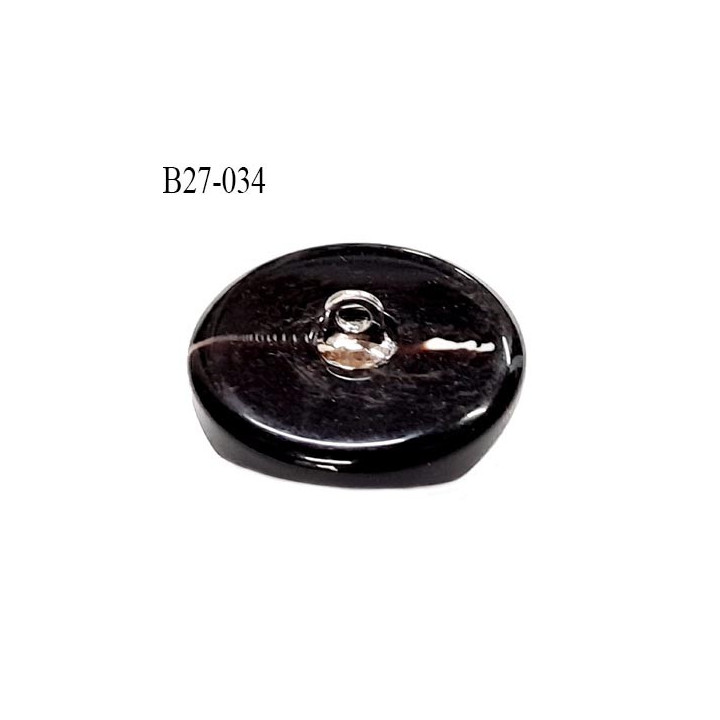 Bouton 27 mm en pvc couleur ébène veiné blanc accroche avec un anneau diamètre 27 mm épaisseur 11 mm prix à la pièce