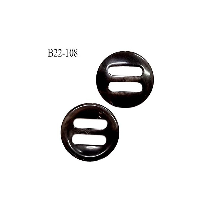 Bouton 22 mm en pvc couleur anthracite 4 trous diamètre 22 mm épaisseur 3 mm prix à la pièce