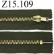 fermeture éclair longueur 15 cm couleur vert kaki non séparable zip métal largeur 3.5 cm largeur du zip 6 mm