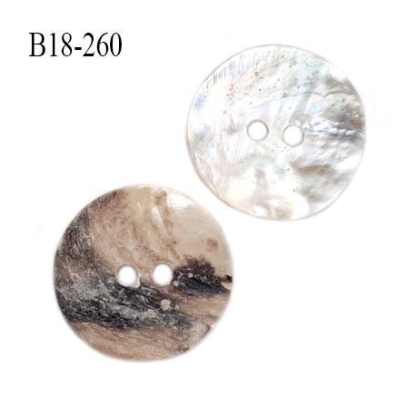 Bouton 18 mm nacre diamètre 18 mm épaisseur 1.5 mm prix à la pièce