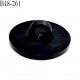 Bouton 18 mm en pvc couleur noir avec motif en relief brillant diamètre 18 mm accroche avec un anneau prix à l'unité