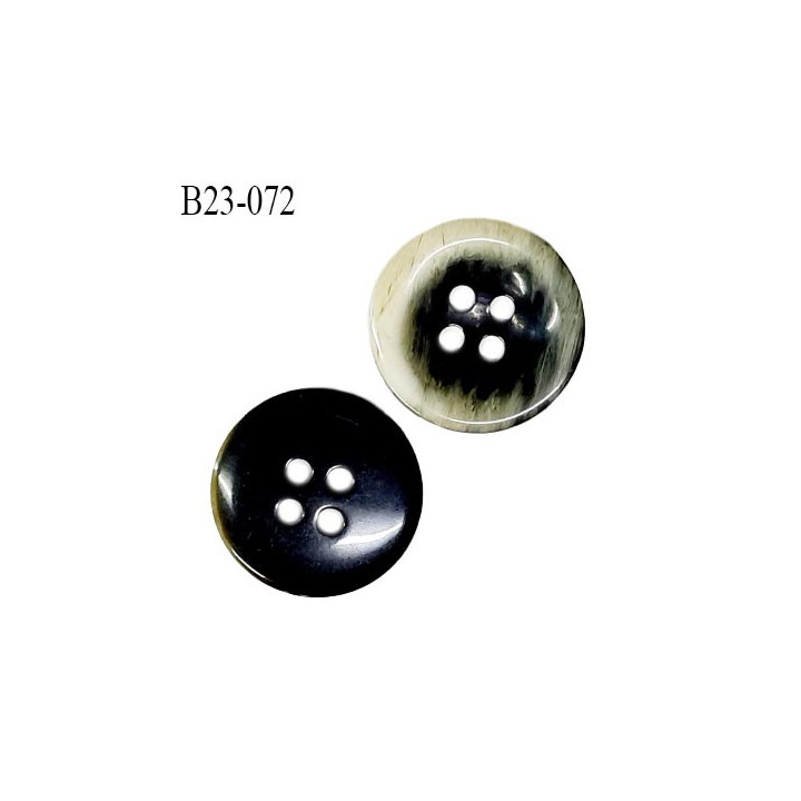 Bouton 23 mm en pvc couleur noir et naturel diamètre 23 mm épaisseur 4 mm prix à l'unité