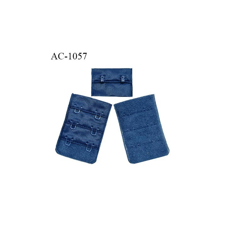Agrafe 38 mm attache SG haut de gamme couleur bleu paradis 3 rangées 2 crochets largeur 38 mm fabriqué en France prix à l'unité