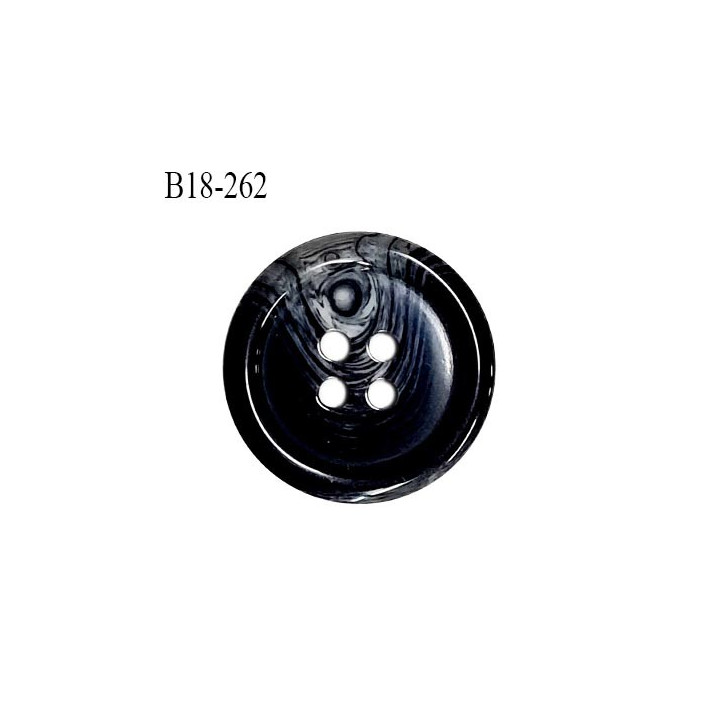 Bouton 22 mm en pvc couleur noir anthracite marbré gris diamètre 22 mm épaisseur 4.5 mm prix à l'unité