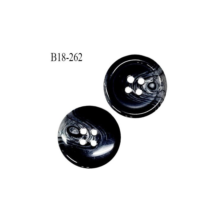Bouton 22 mm en pvc couleur noir anthracite marbré gris diamètre 22 mm épaisseur 4.5 mm prix à l'unité