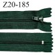 Fermeture zip 20 cm non séparable couleur vert sapin zip glissière nylon invisible largeur 5 mm longueur 20 cm prix à l'unité