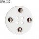 Bouton 30 mm en pvc couleur blanc 4 trous diamètre 30 mm épaisseur 5 mm prix à l'unité