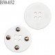 Bouton 30 mm en pvc couleur blanc 4 trous diamètre 30 mm épaisseur 5 mm prix à l'unité