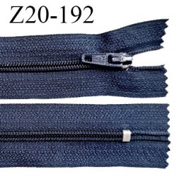 Fermeture zip 20 cm non séparable couleur bleu denim zip glissière nylon largeur 5 mm longueur 20 cm prix à l'unité