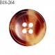 Bouton 18 mm en pvc couleur marron et beige marbré diamètre 18 mm épaisseur 3.5 mm prix à la pièce