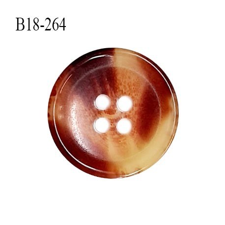 Bouton 18 mm en pvc couleur marron et beige marbré diamètre 18 mm épaisseur 3.5 mm prix à la pièce