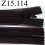 fermeture éclair invisible longueur 15 cm couleur marron non séparable zip nylon largeur 2.5 cm