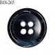 Bouton 18 mm en pvc couleur noir et bleu marbré diamètre 18 mm épaisseur 4 mm prix à la pièce