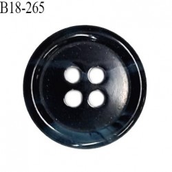 Bouton 18 mm en pvc couleur noir et bleu marbré diamètre 18 mm épaisseur 4 mm prix à la pièce