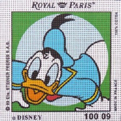 Canevas à broder ENFANT 15 x 15 cm DISNEY marque ROYAL PARIS thème MICKEY DONALD made in France