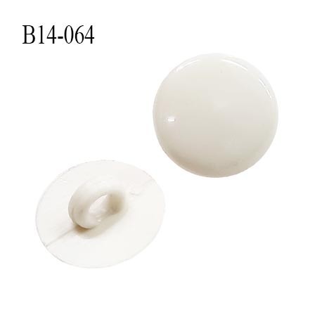 Bouton 14 mm pvc couleur blanc accroche avec un anneau diamètre 14 mm épaisseur 1.5 mm prix à la pièce