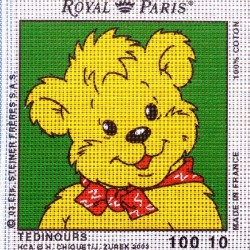 Canevas à broder ENFANT 15 x 15 cm marque ROYAL PARIS thème TEDINOURS