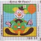 Canevas à broder ENFANT 15 x 15 cm marque ROYAL PARIS thème CLOWN fabrication française