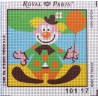 Canevas à broder ENFANT 15 x 15 cm marque ROYAL PARIS thème CLOWN fabrication française