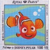 Canevas à broder ENFANT 15 x 15 cm DISNEY PIXAR marque ROYAL PARIS thème NEMO made in France