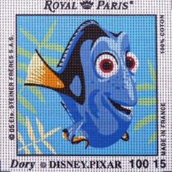 Canevas à broder ENFANT 15 x 15 cm DISNEY PIXAR marque ROYAL PARIS thème NEMO dory made in France