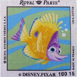 Canevas à broder ENFANT 15 x 15 cm DISNEY PIXAR marque ROYAL PARIS thème NEMO made in France