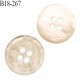 Bouton 18 mm en pvc couleur beige nacré et marbré diamètre 18 mm épaisseur 3 mm prix à la pièce