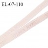 Elastique lingerie 07 mm très haut de gamme élastique souple couleur rose pétale inscription Sonia Rykiel prix au mètre