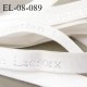 Elastique 8 mm très haut de gamme spécial lingerie inscription Christian Lacroix couleur blanc fabriqué en France prix au mètre