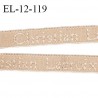 Elastique lingerie 12 mm très haut de gamme élastique souple couleur chair doré inscription Christian Lacroix prix au mètre